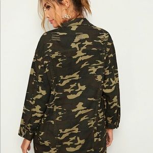 Camo denim jacket